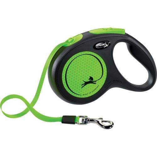 Flexi New NEON leash M 5M 25KG black/neon green Hundeudstyr H7829G