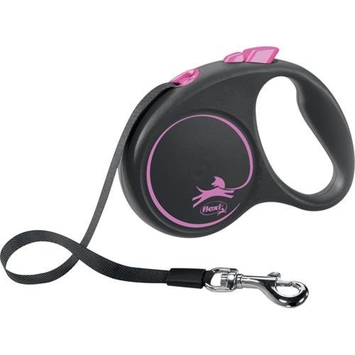 Flexi Black Design S leash 5 m 15 kg pink Hundeudstyr 4000498033913