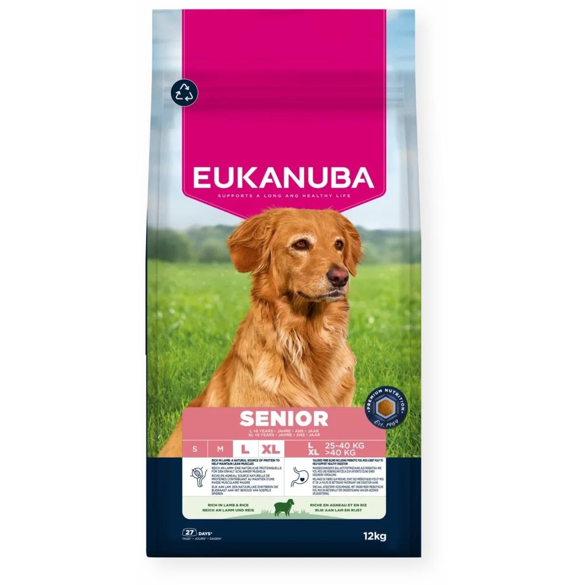 Eukanuba Senior Large Breed Lamb & Rice 12kg Hundeudstyr EH211200