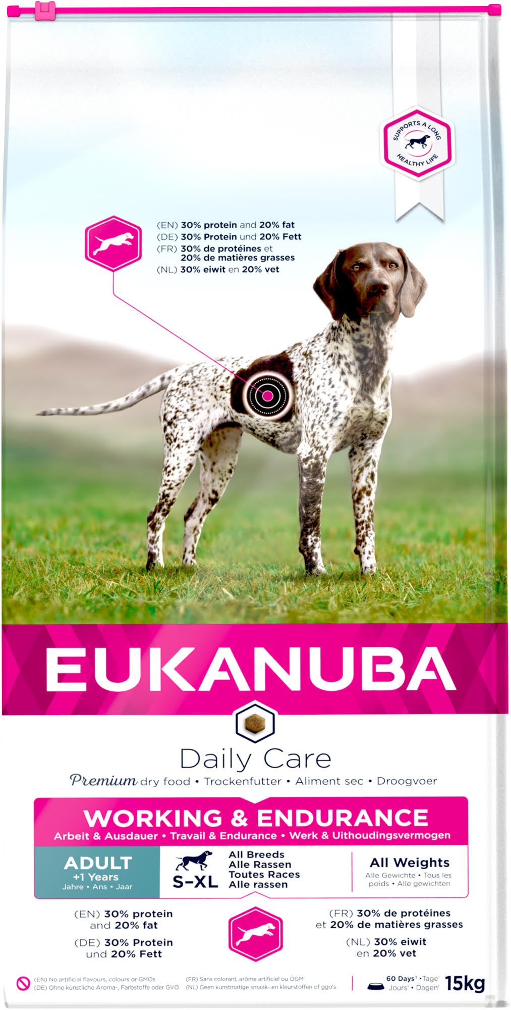 Eukanuba Daily Care Working & Endurance Adult All Breed 15kg Hundeudstyr EH101500