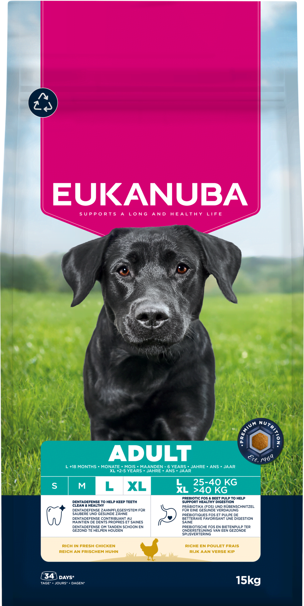 Eukanuba Adult Large Breed, Frisk Kylling, 15kg Hundeudstyr EH071500
