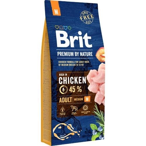 Brit Premium by Nature Adult Medium Breed 15kg Hundeudstyr 8595602526376