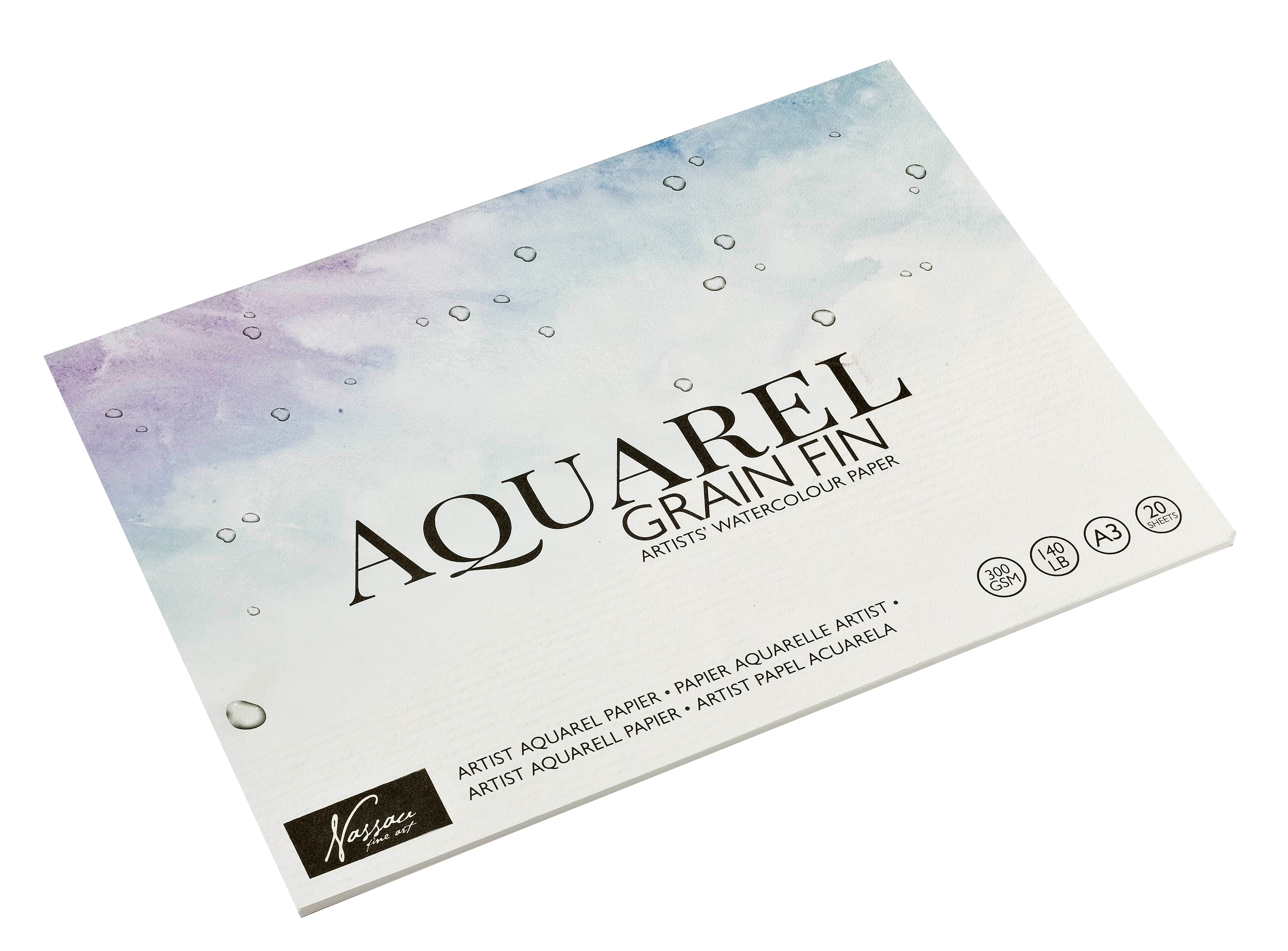 Nassau Akvarel tegneblok, A3, 20 sider, 300 gsm Hobbyartikel AR0310/GE