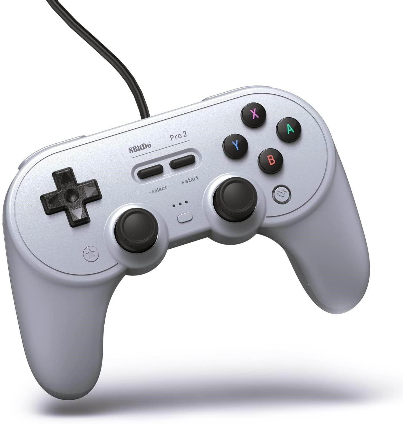 8BitDo Pro2 Wired Gamepad for Switch and Windows - Grey - Wired Controller - Nintendo Switch Spil Tilbehør 6922621501824