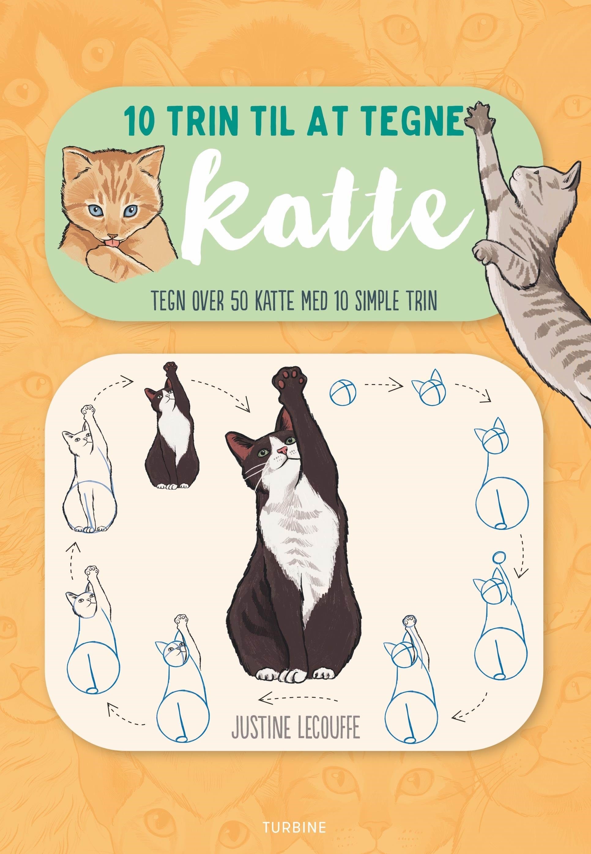 10 trin til at tegne katte - Hobby - Hæftet Hobby 9788740673081