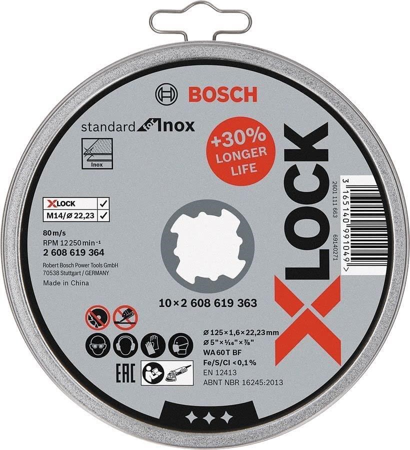 Bosch Cutting disc X-LOCK 125 x 1.6 mm 10 pcs. Vinkelsliber 2608619364