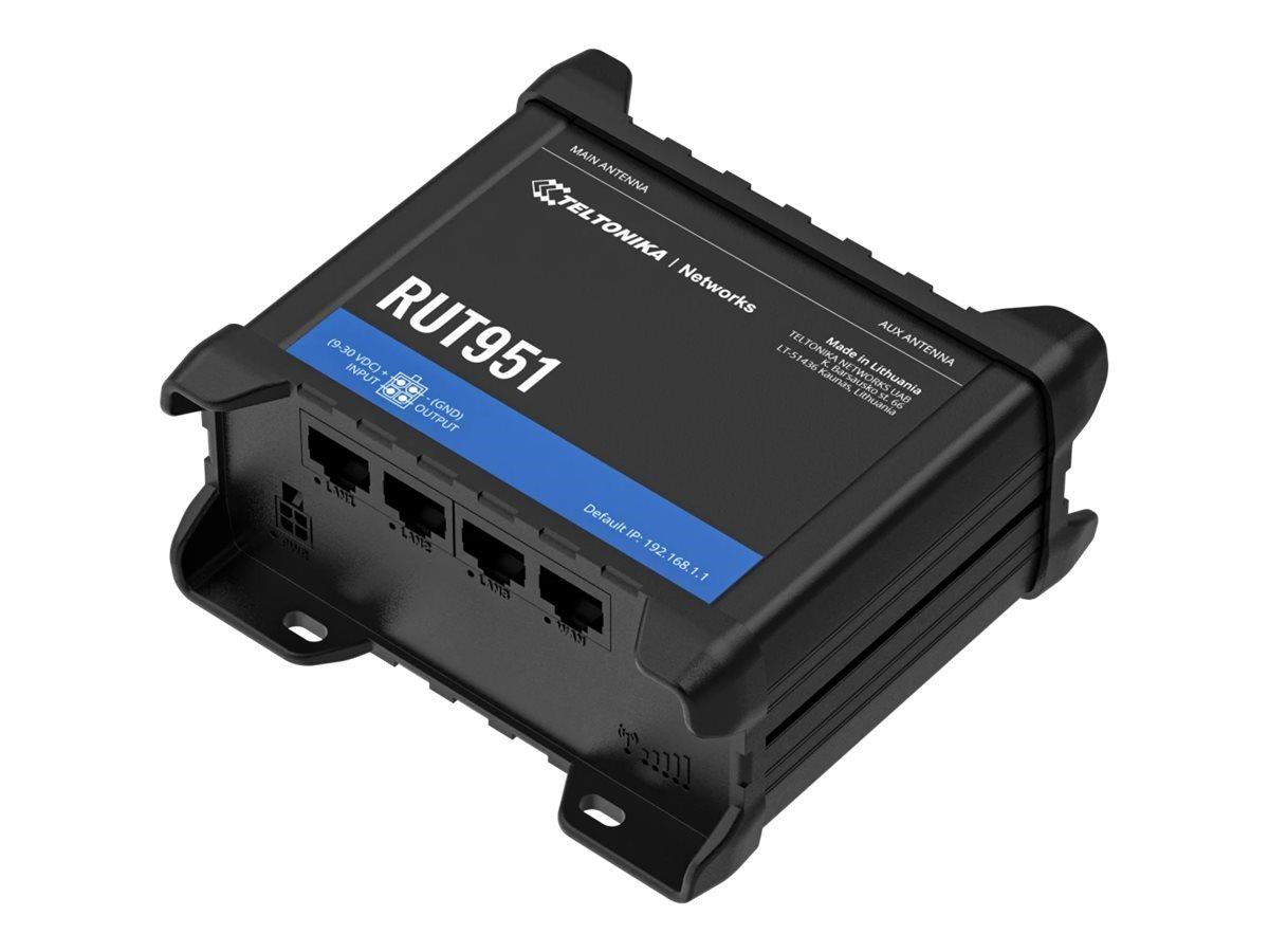 Teltonika RUT951 Industrial Cellular Router (RUT951000000 / Standard package with EU PSU) - Wireless router N Standard - 802.11n