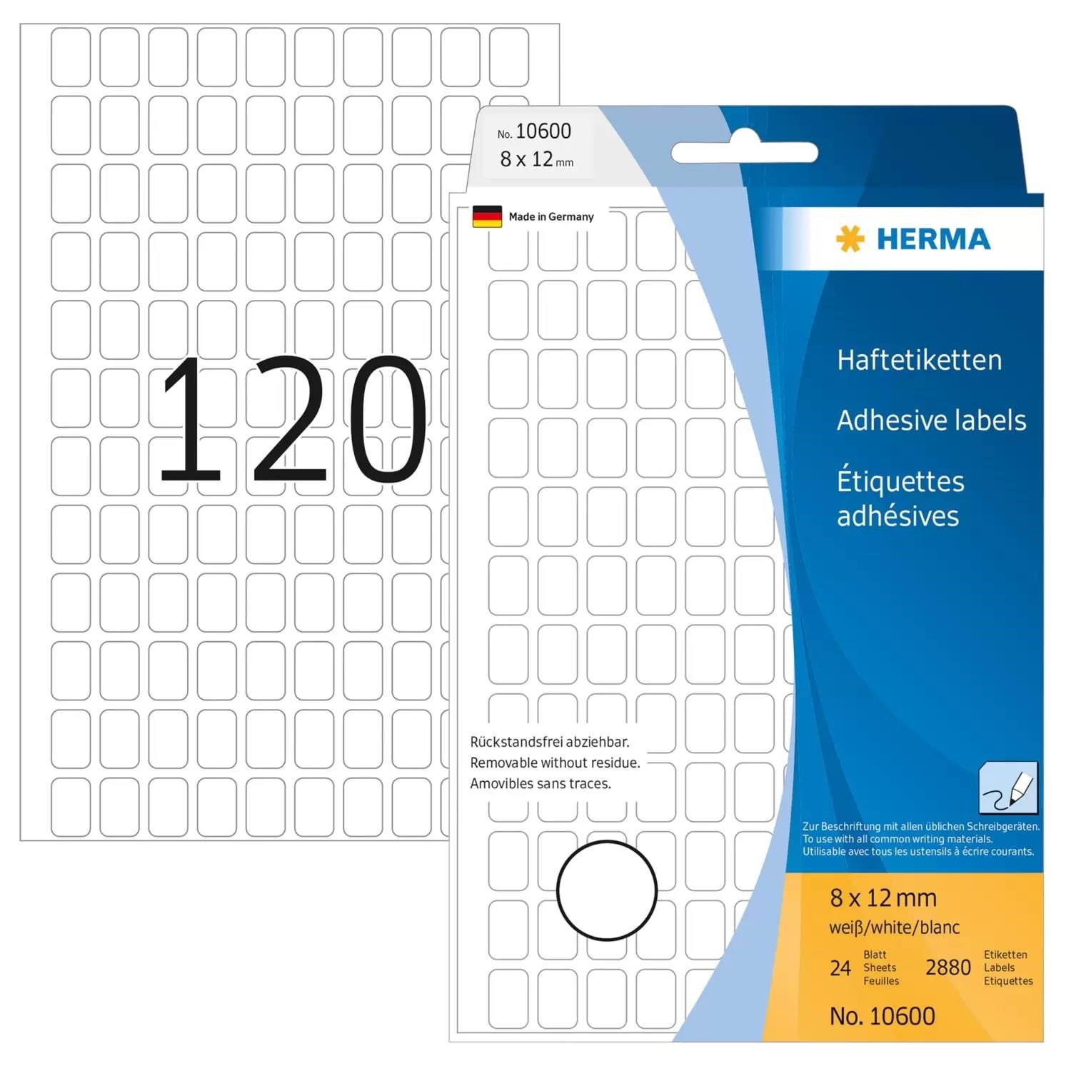 HERMA labels - 2880 label(s) - 8 x 12 mm Fotopapir 10600