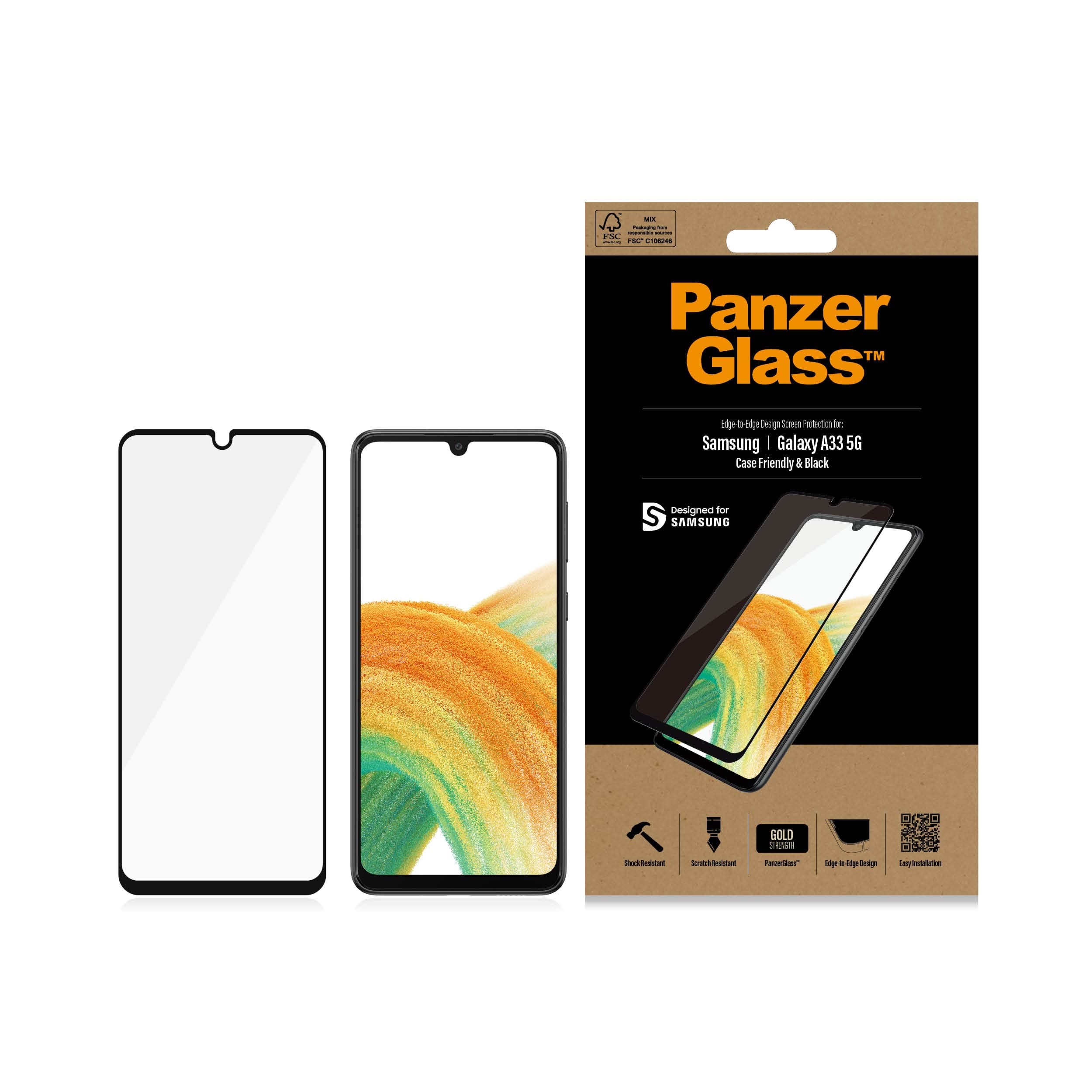 PanzerGlass Screen Protector Samsung Galaxy A33 5G Beskyttelsesglas PANZER7291