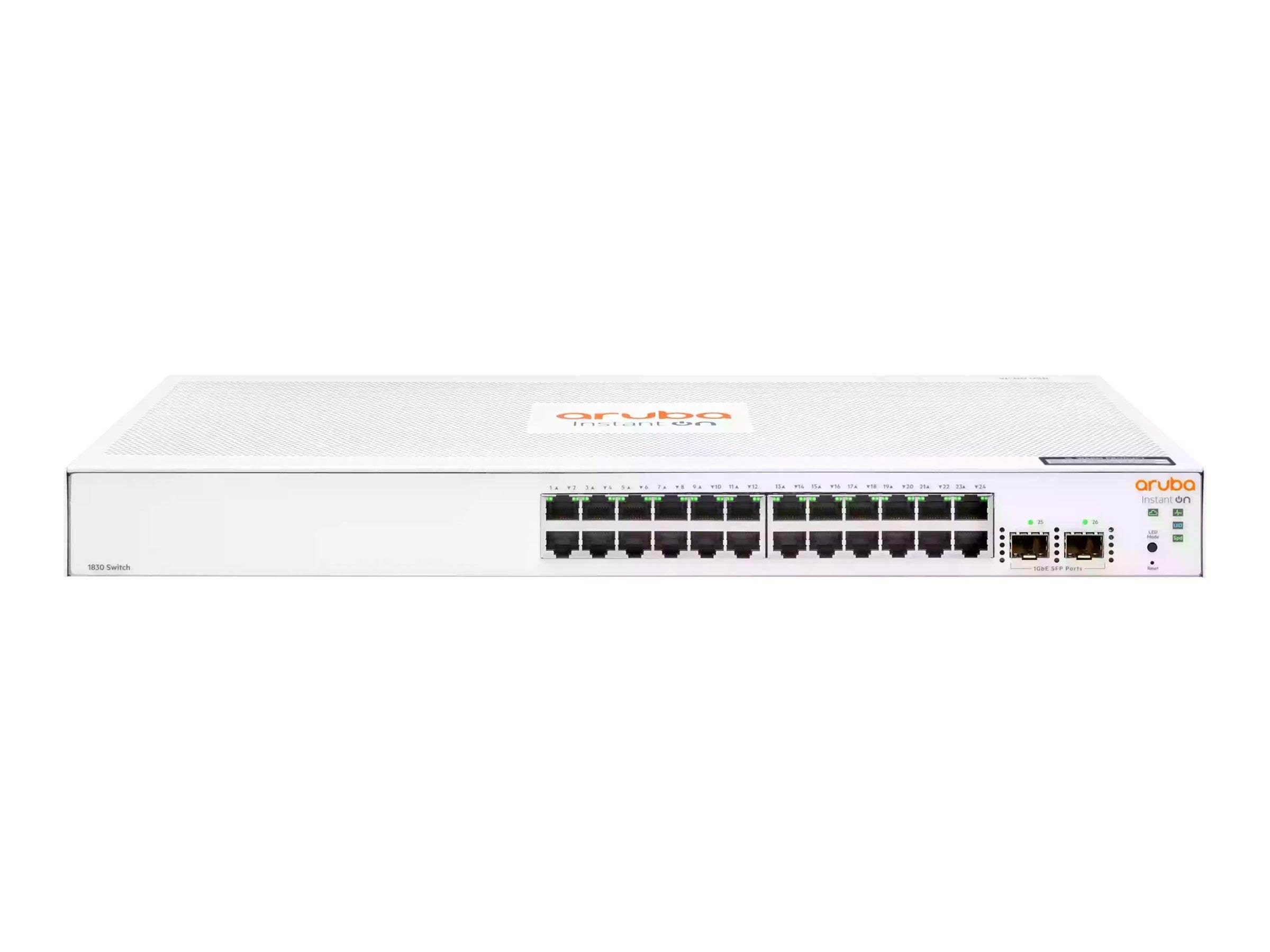 Hewlett Packard Enterprise Aruba Instant On 1830 24G 2SFP Switch Switch JL812A#ABB