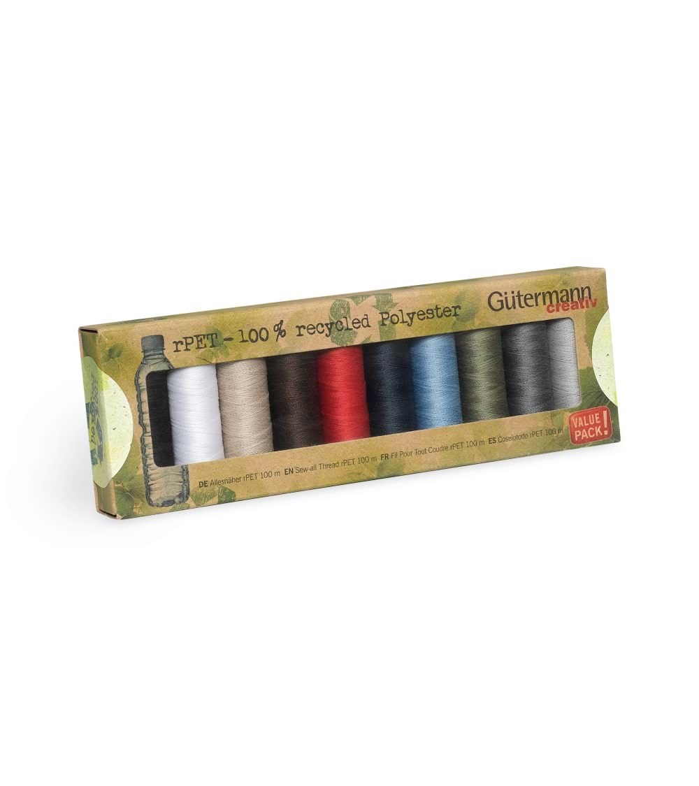 GÜTERMANN Sewing thread set - ECO - Basic colors (10 rl.) Symaskine G731138-0001