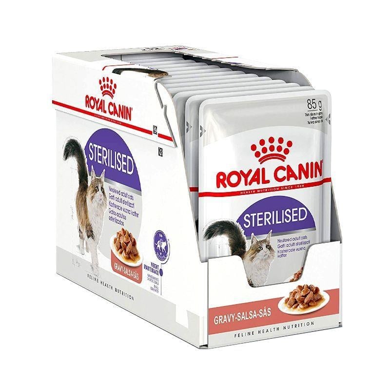 Royal Canin Sterilised Chunks In Gravy 85g (12-Pack) Katteudstyr 9003579311295