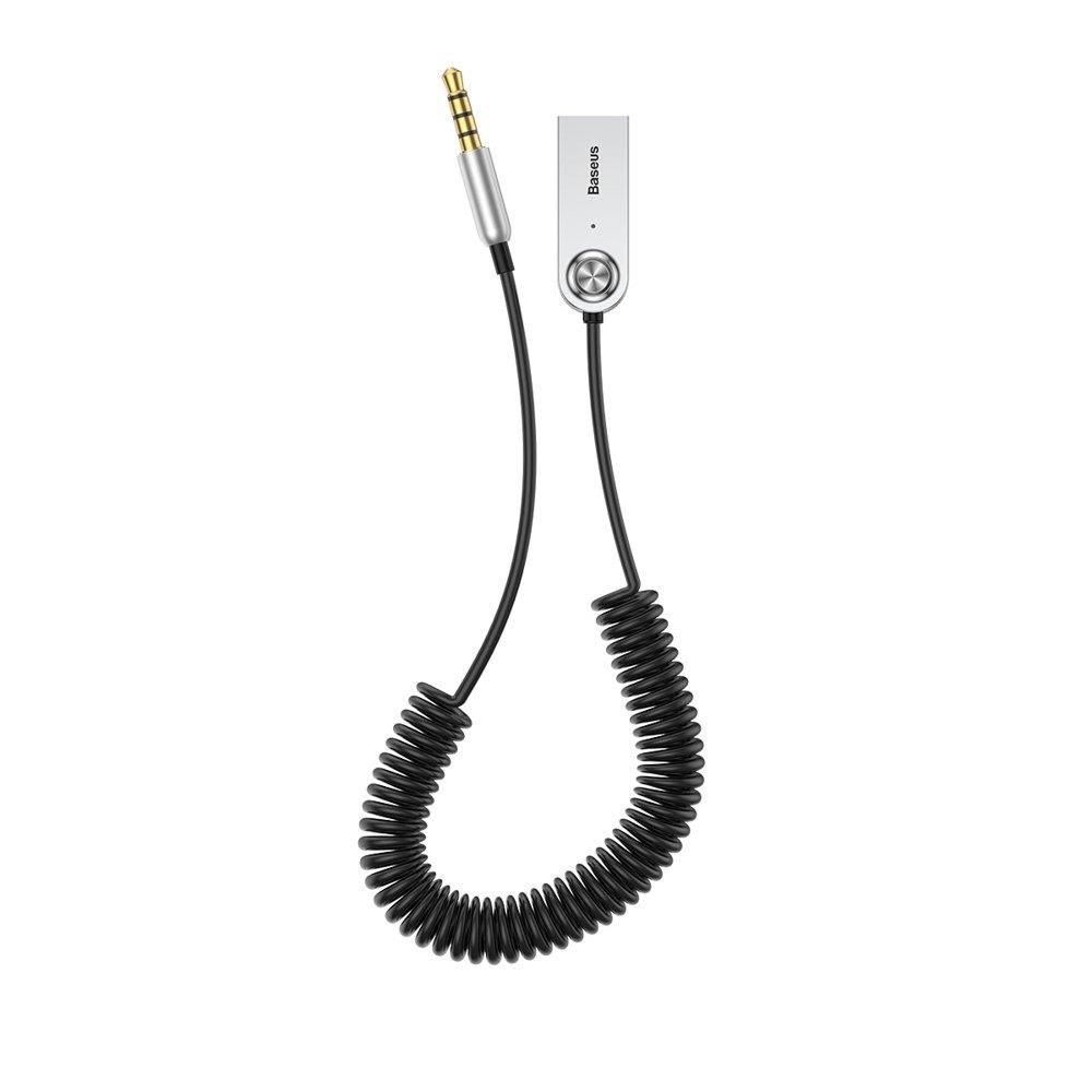 Baseus BA01 Bluetooth 5.0 audio receiver cable AUX jack audio adapter black (CABA01-01) Audiokabel Sort