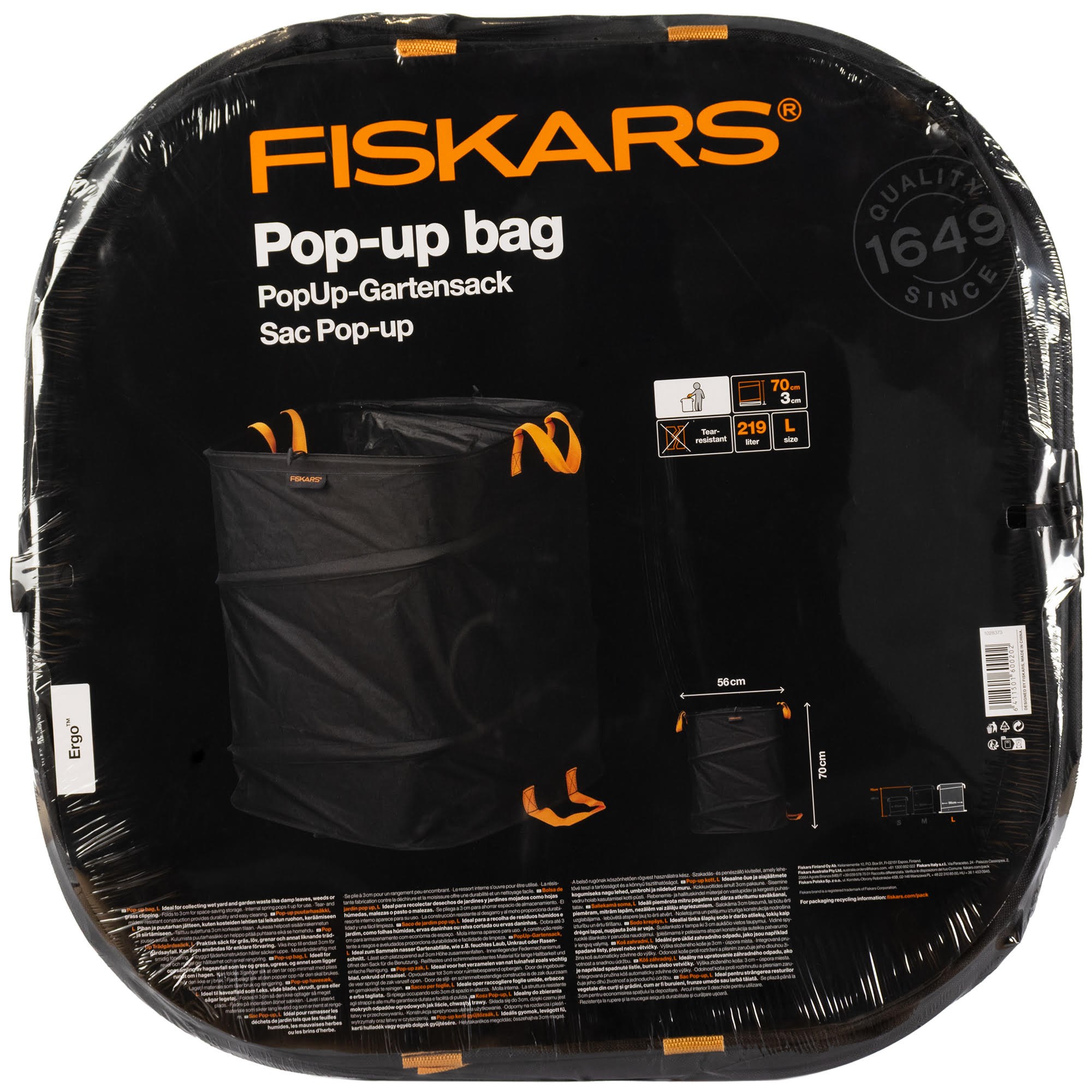 Fiskars Ergo Pop-up Bag L 219L Værktøj Opbevaring 1028373