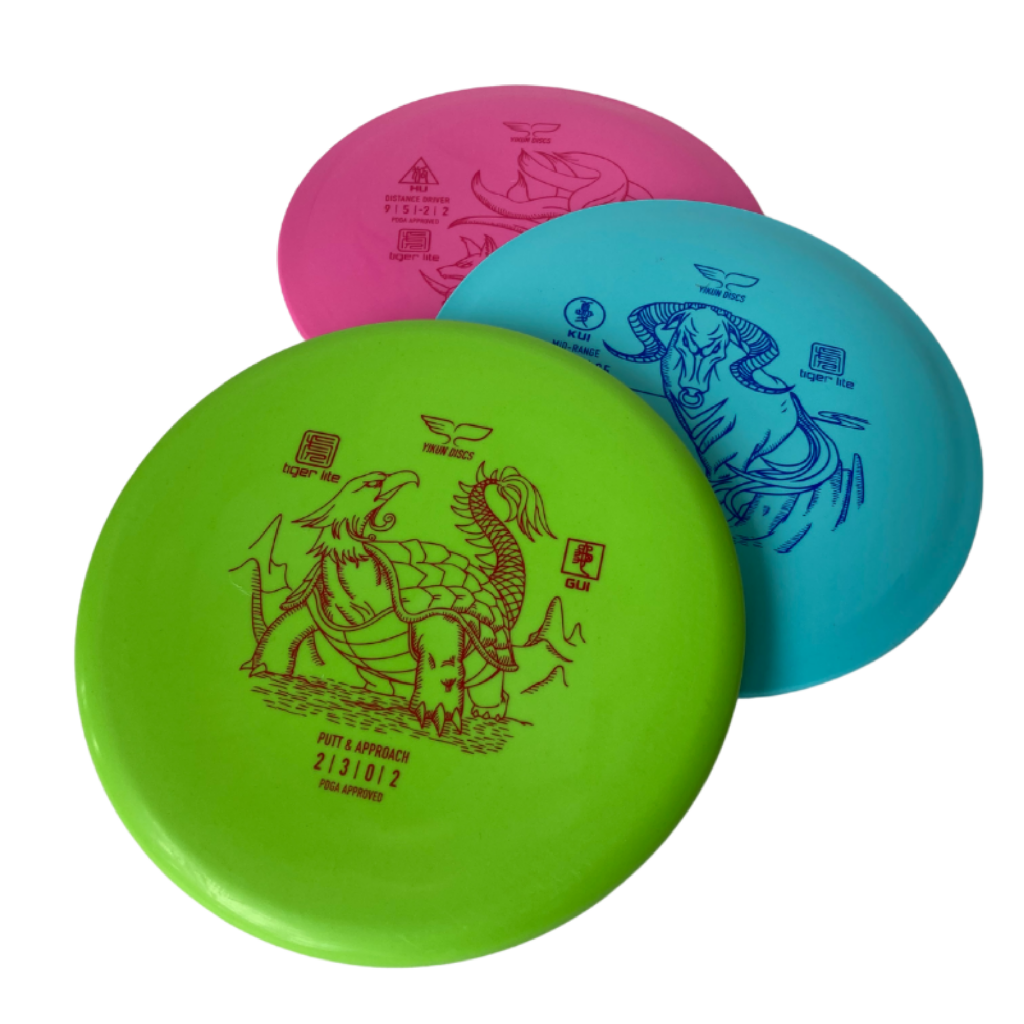 ASG Disc Golf Sæt M. 3 Disce Træningsudstyr ASG1012IONE SIZE