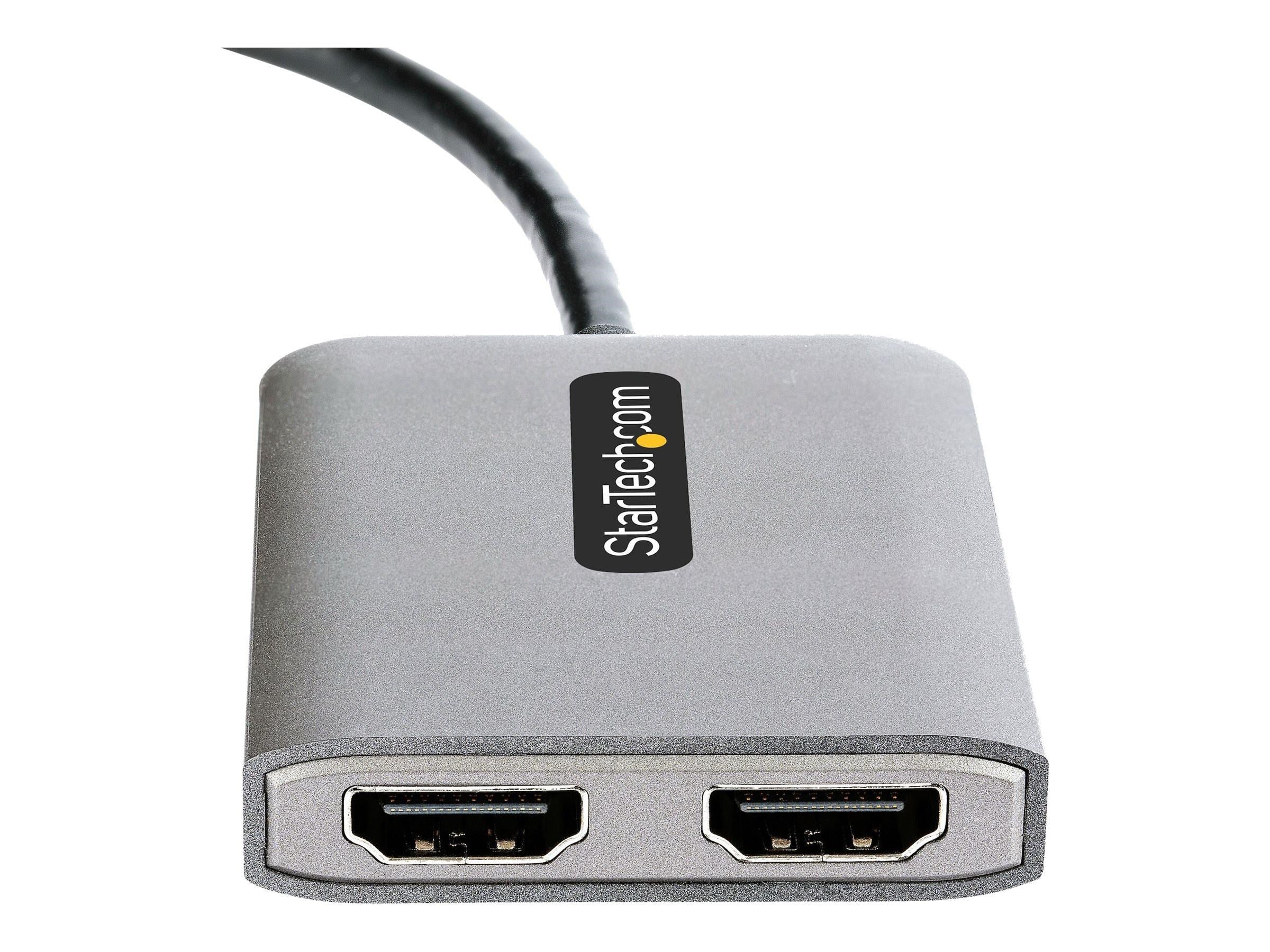 StarTech.com USB-C to Dual HDMI MST HUB Dual HDMI 4K 60Hz USB Type C Multi Monitor Adapter for Laptop w/ 1ft (30cm) cable