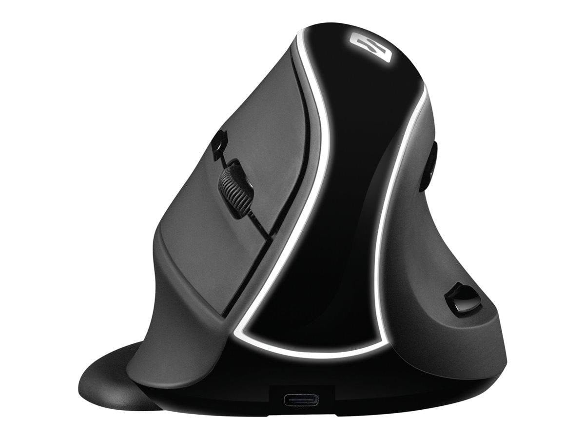 Sandberg Wireless Vertical Mouse Pro - Vertical mouse - Optisk - 6 knapper - Sort