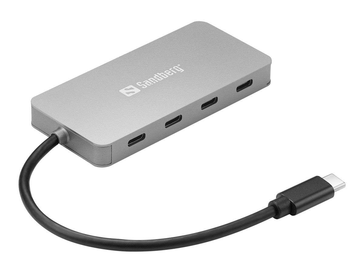 Sandberg USB-C to 4 x USB-C Hub USB hub - USB 3.1 - 4 ports - Grå Usb Hub 136-41