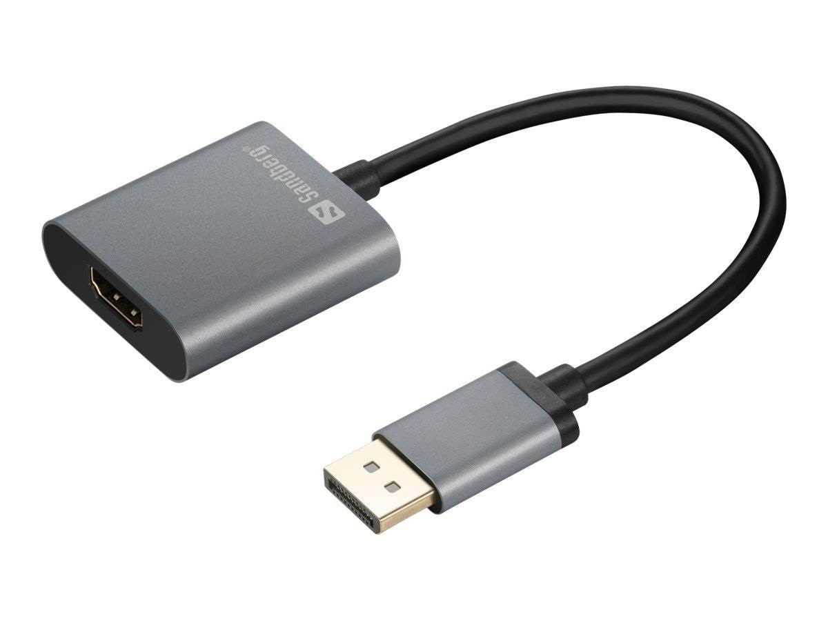 Sandberg DisplayPort 1.4 to HDMI 2.0 Adapter Skærmkabel Grå 509-19