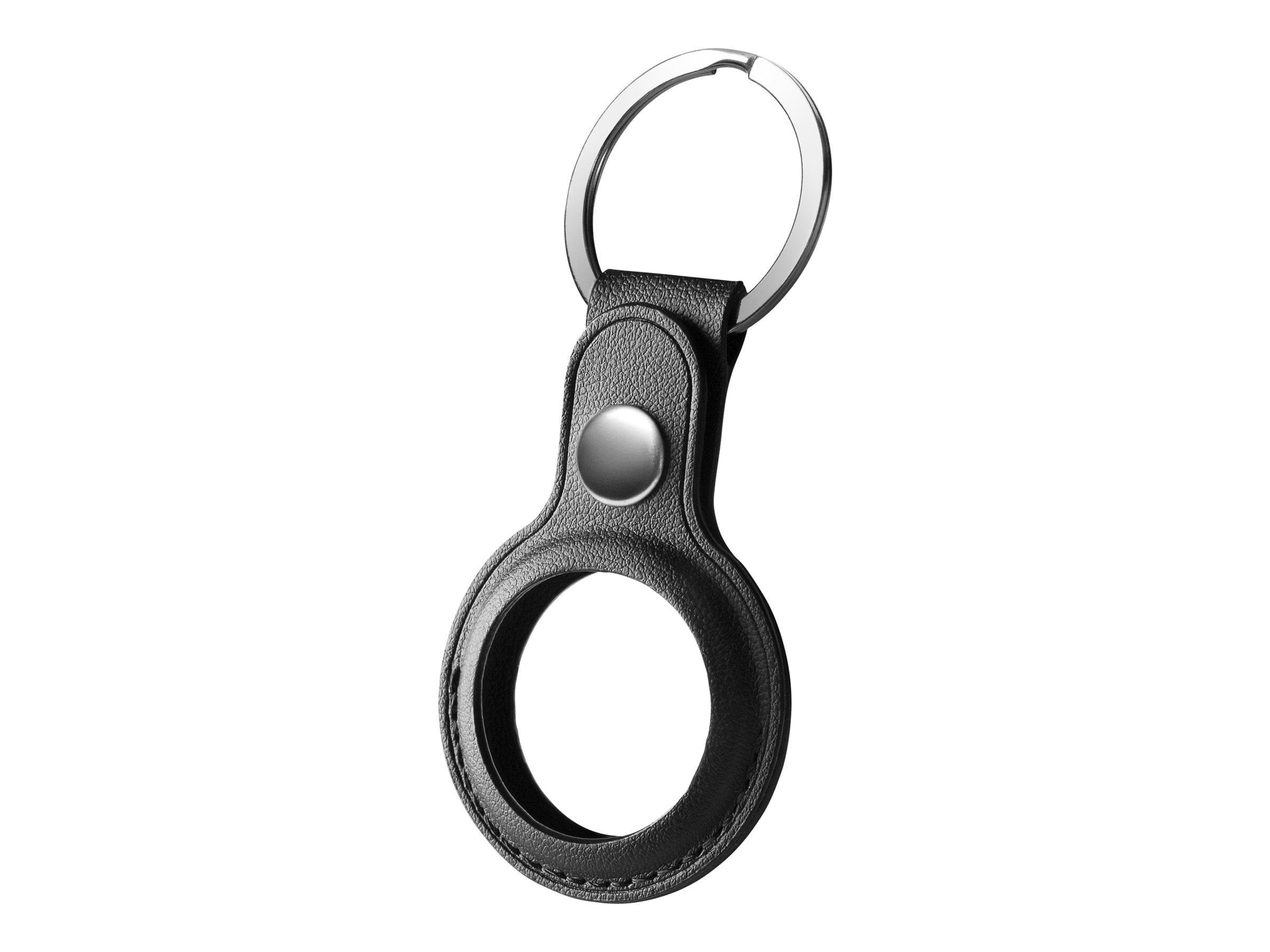 Deltaco Apple AirTag Case Keychain Artificial Leather Black Mobil Tilbehør MCASE-TAG10