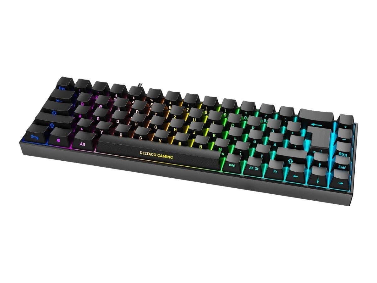Deltaco GAMING DK440R Wireless Keyboard (DE) - Gaming Tastatur - Tysk - Sort Tastatur GAM-100-DE