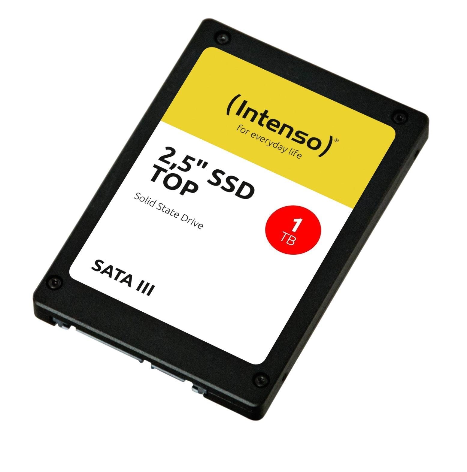 Intenso SSD SATA III TOP - 1TB - SATA-600 - 2.5" Ssd Harddisk Sort 3812460