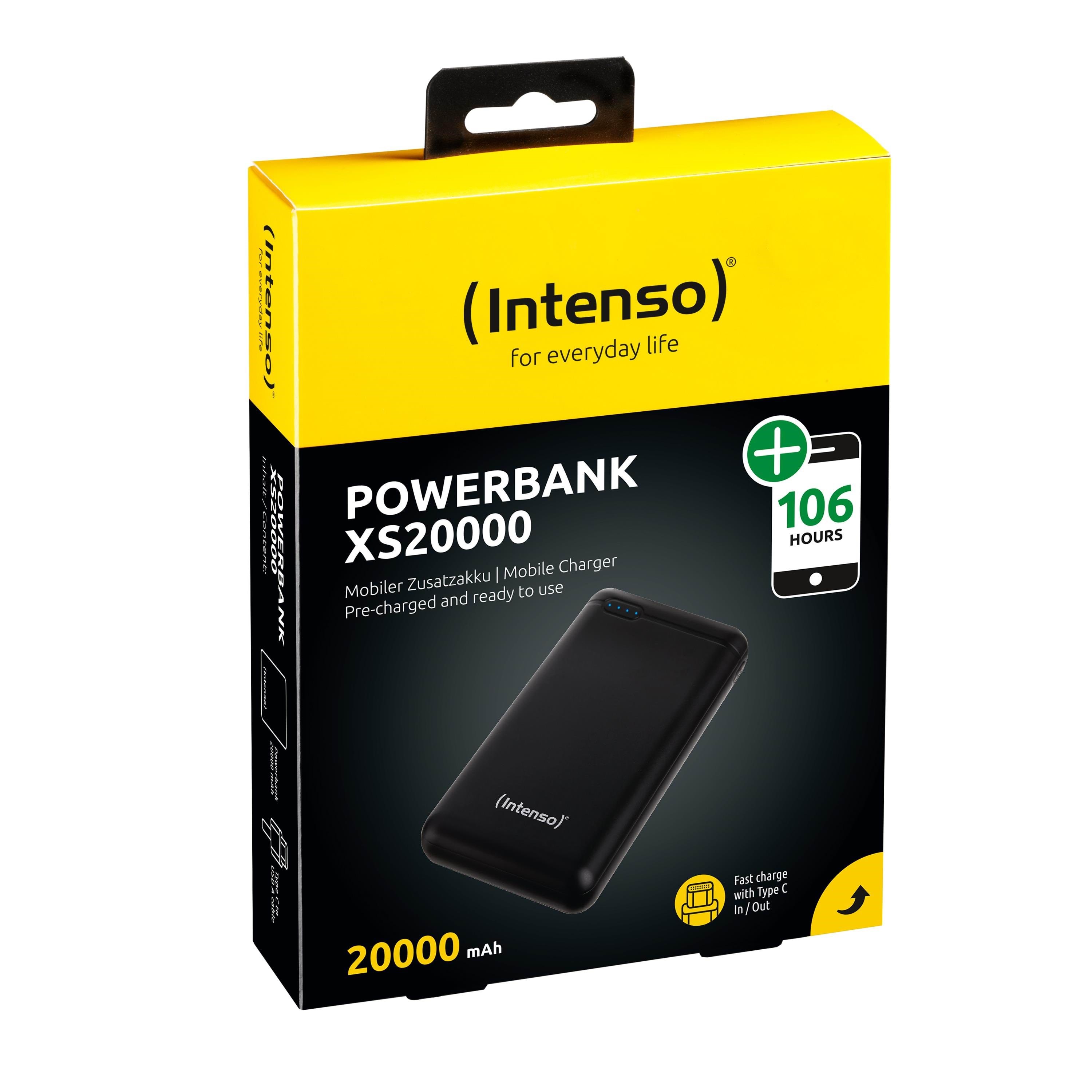 Intenso XS20000 - 20000 mAh Powerbank Sort 7313550
