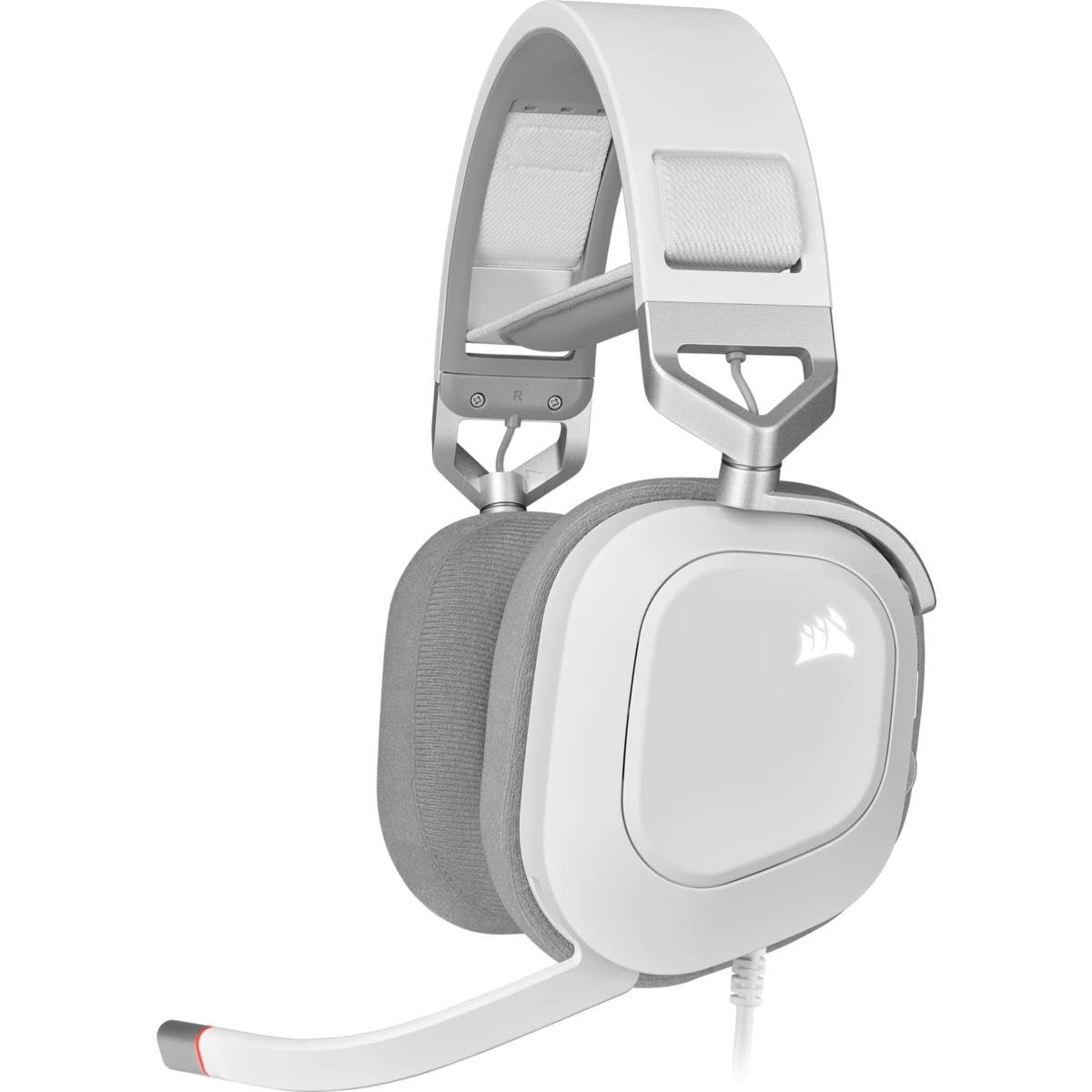 Corsair HS80 RGB USB Premium Gaming Headset - White Hovedtelefoner Og Headset CA-9011238-EU