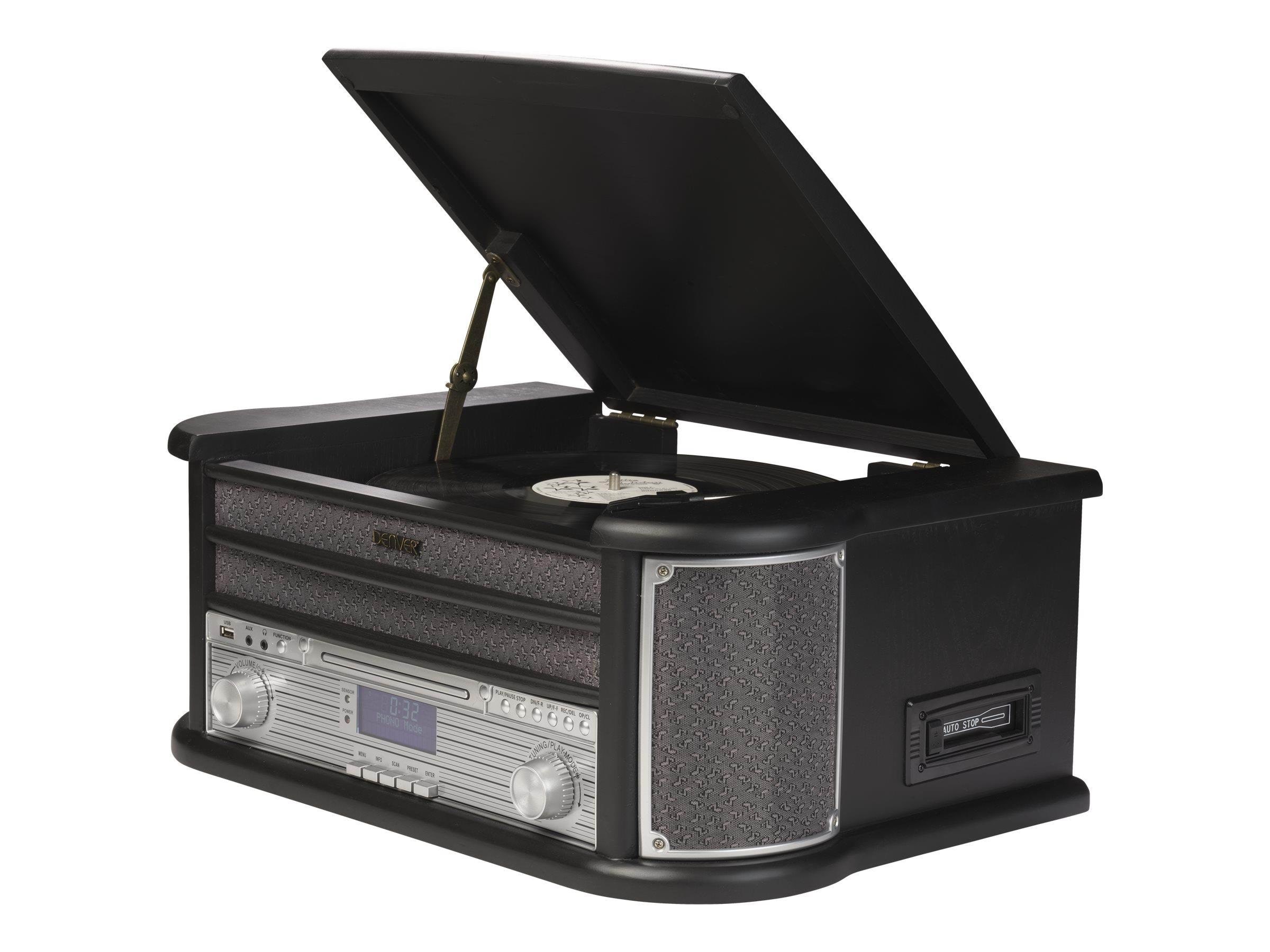 DENVER MRD-51 - Retro music system - LP - CD - FM - DAB - Black Stereoanlæg Sort MRD-51BLACK