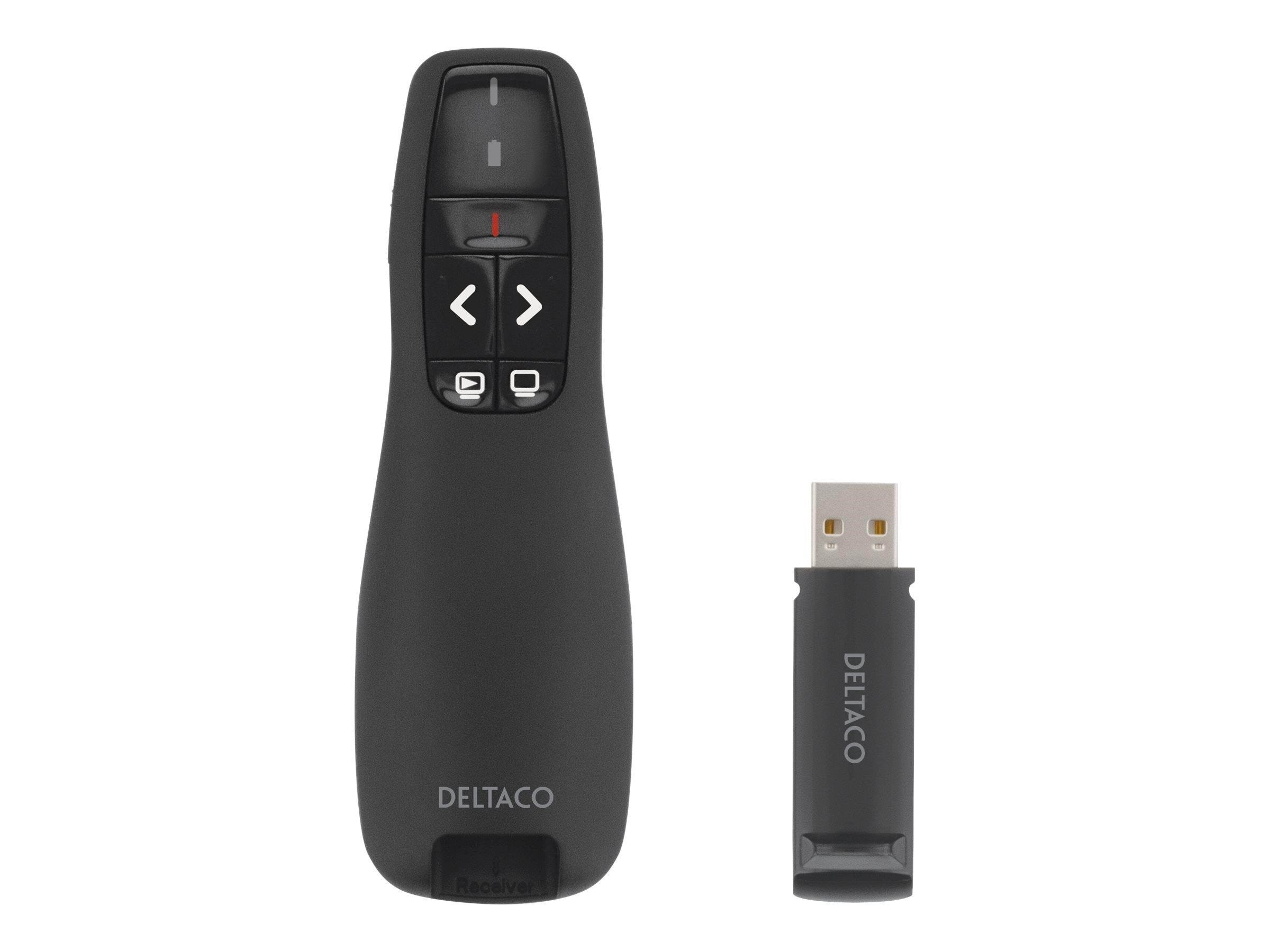 Deltaco Wireless Presenter With Laser Pointer Fjernbetjening WP-001