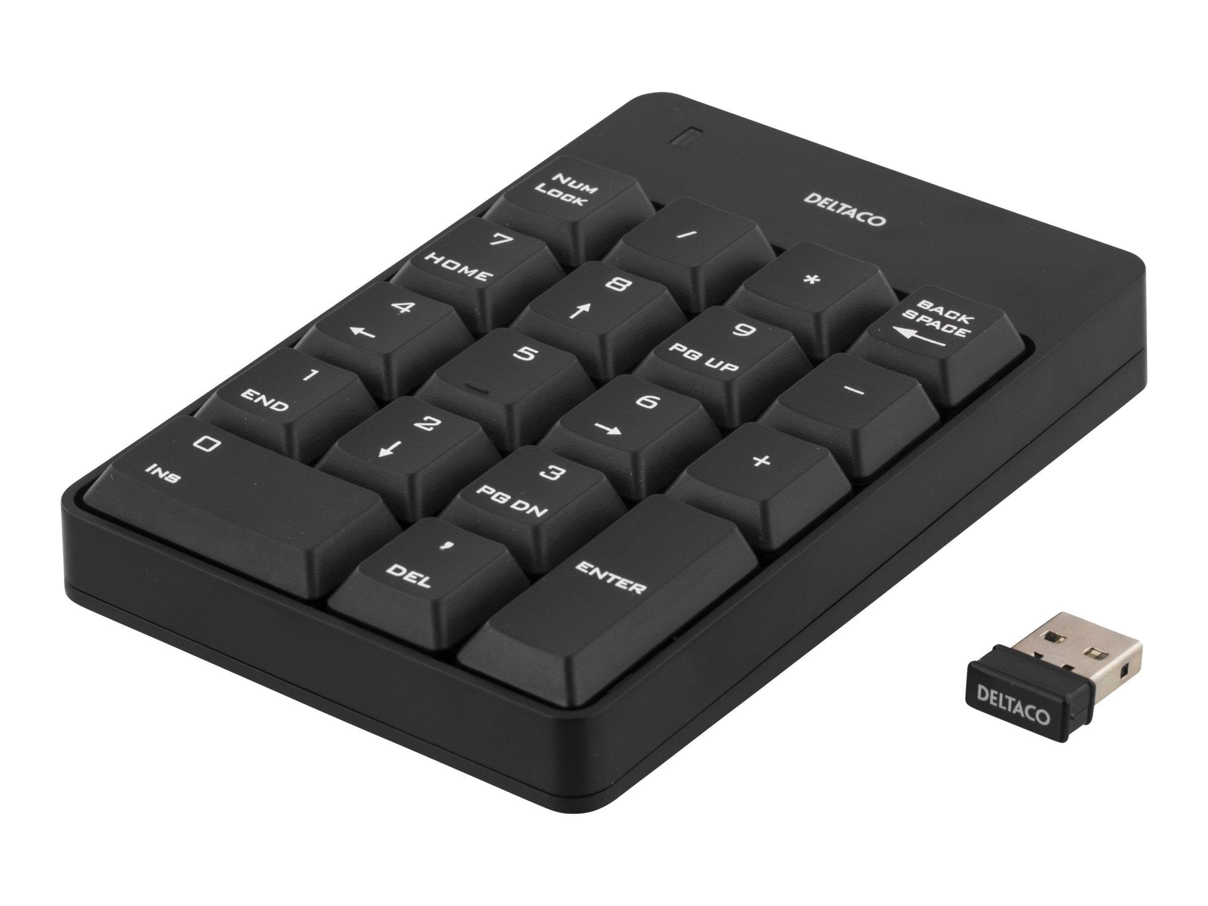 Deltaco Wireless Numpad Black - Numpad - Sort Tastatur TB-144