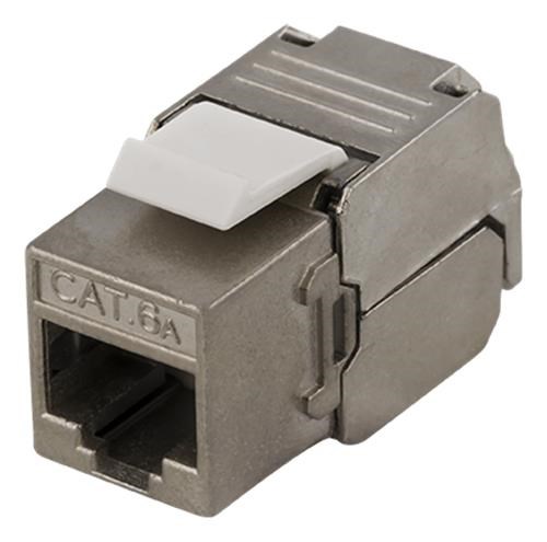Deltaco MD-112 FTP Cat6a keystone connector shielded 22-26AWG "Tool-free" Netværkstilbehør