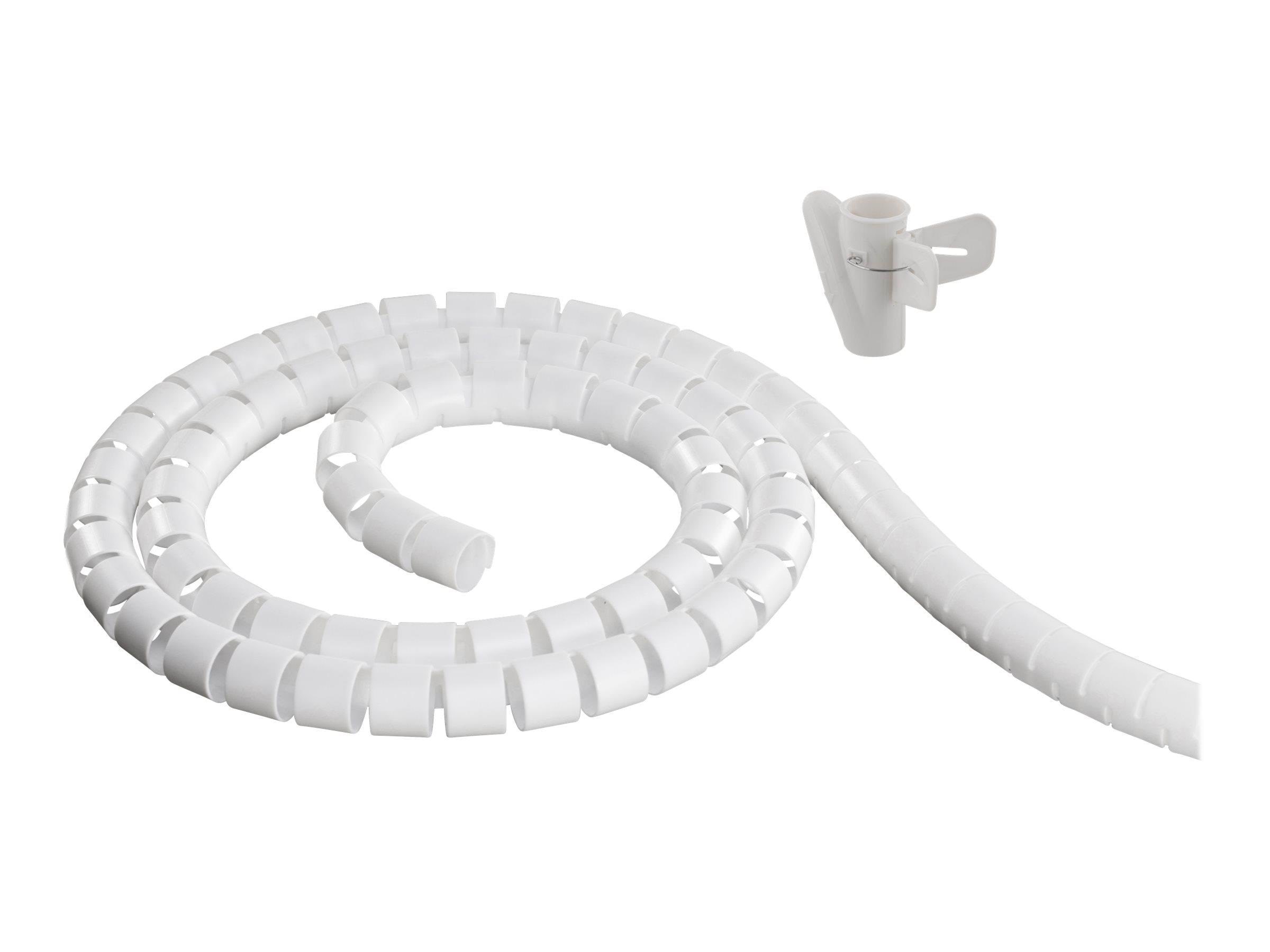 Deltaco Nylon cable cover 10m white Kabel Organisering Hvid LDR05