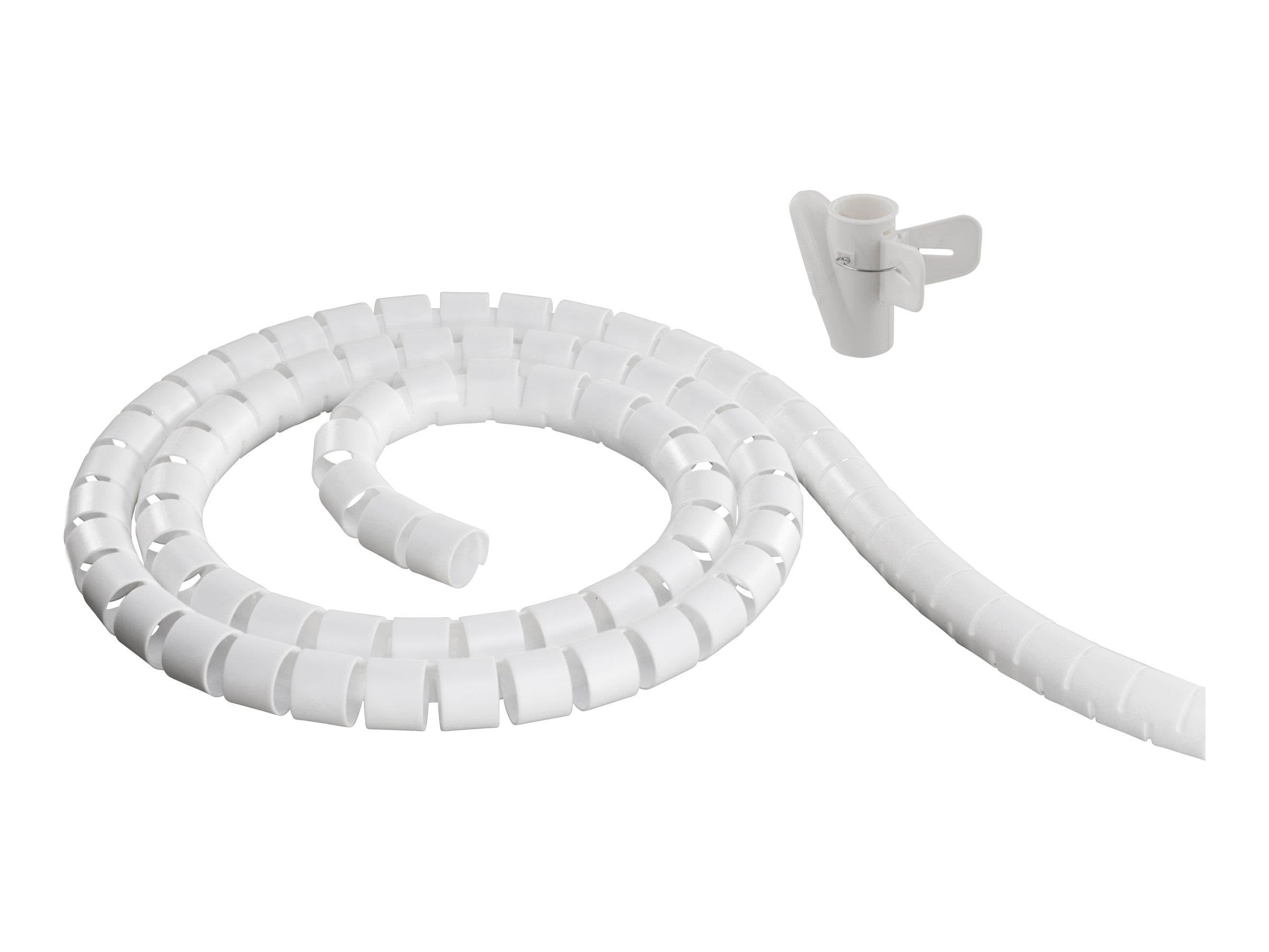 Deltaco Nylon cable cover 2.5m white Kabel Organisering Hvid LDR03