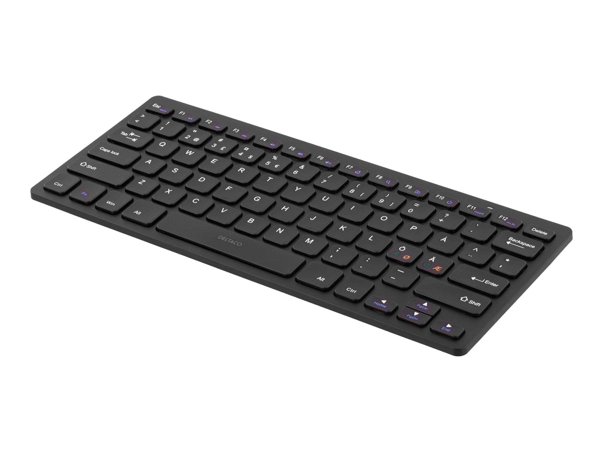 Deltaco Wireless Mini Keyboard Black (Nordic) - Tastatur - Nordisk - Sort Tastatur TB-632