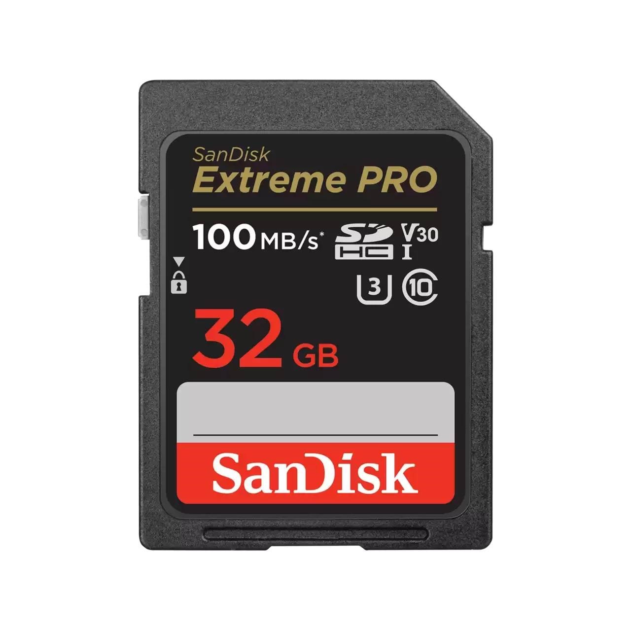 SANDISK Extreme PRO SD - 100MB/s - 32GB Hukommelseskort SDSDXXO-032G-GN4IN