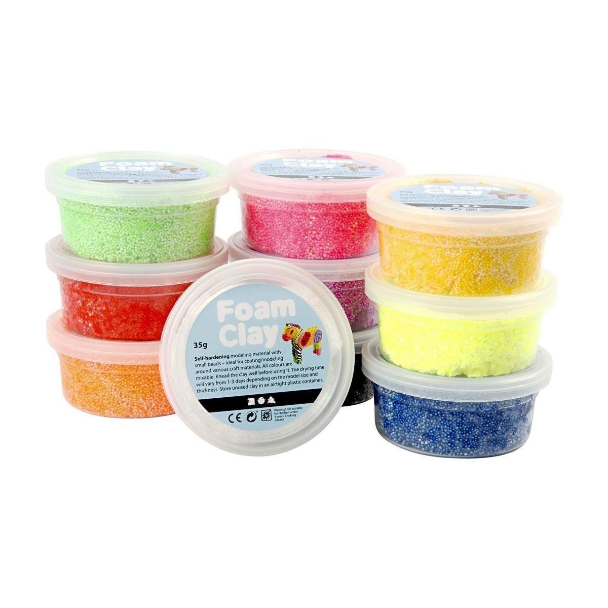 Creativ Company Foam Clay - Basic colors 10x35gr Hobby Artikler 78930