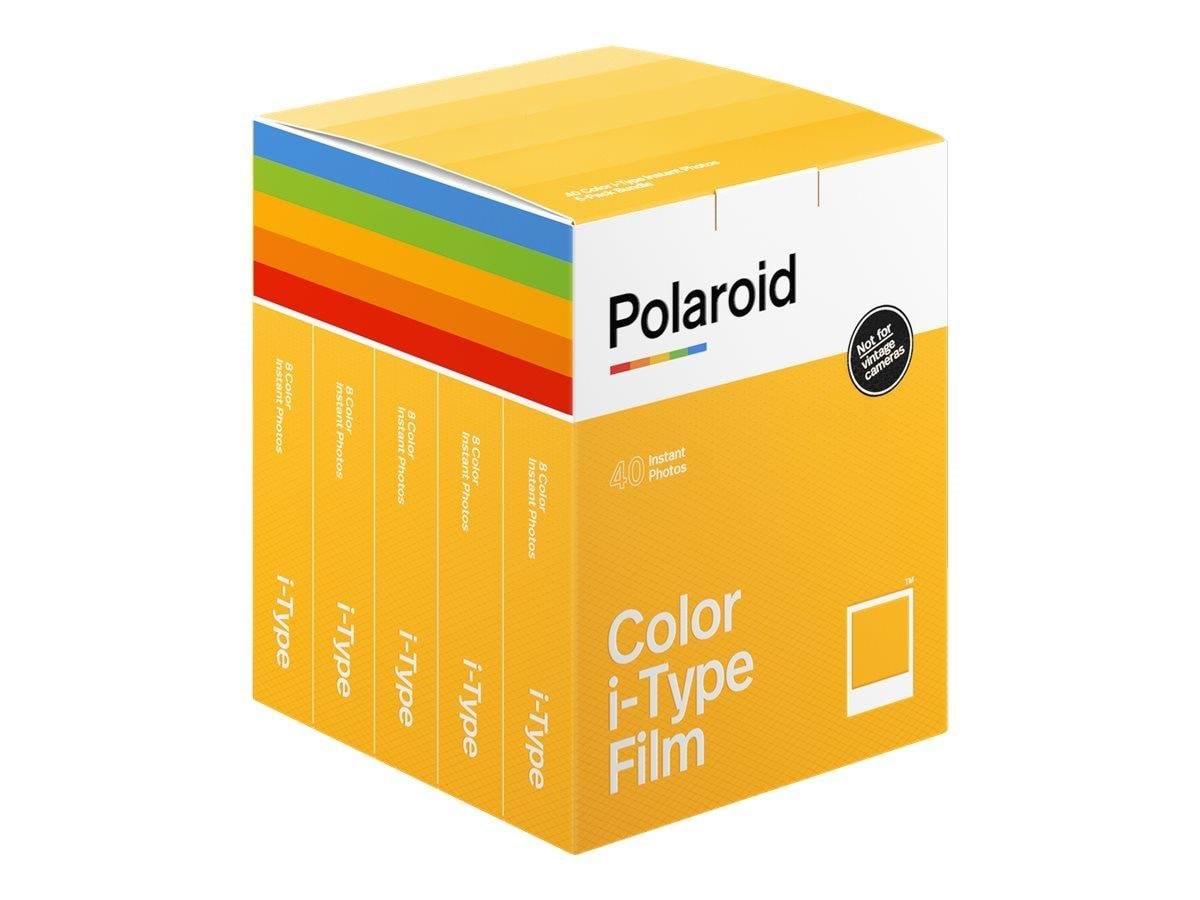 Polaroid Color Film i-Type (8 exposures) - White Frame - 5-pack Fotofilm 006010