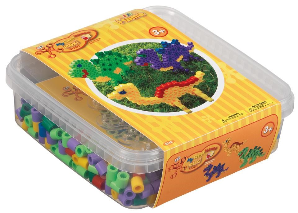 Hama Ironing beads set Maxi - Dino 600 pcs Kreativt Legetøj 8742