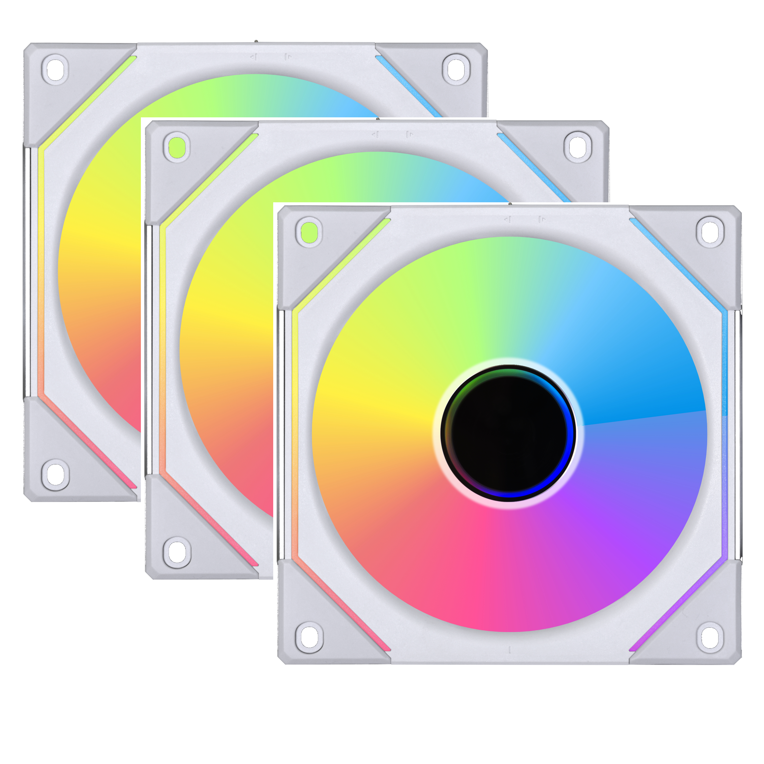 Lian Li UNI FAN SL-INF 120 White - 3 pack - Kabinet køler - 120mm - Hvid med RGB LED lys - 29 dBA