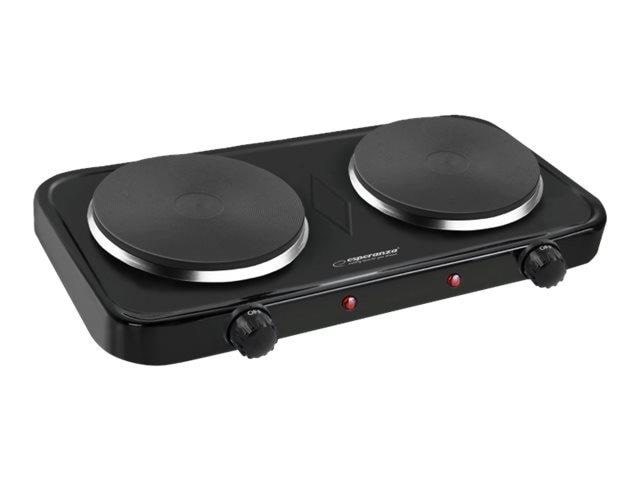 Esperanza Køkkenmaskine Electric Hot Plate Cotopaxi Black (2 x 1000W) Køkkenmaskine EKH010K