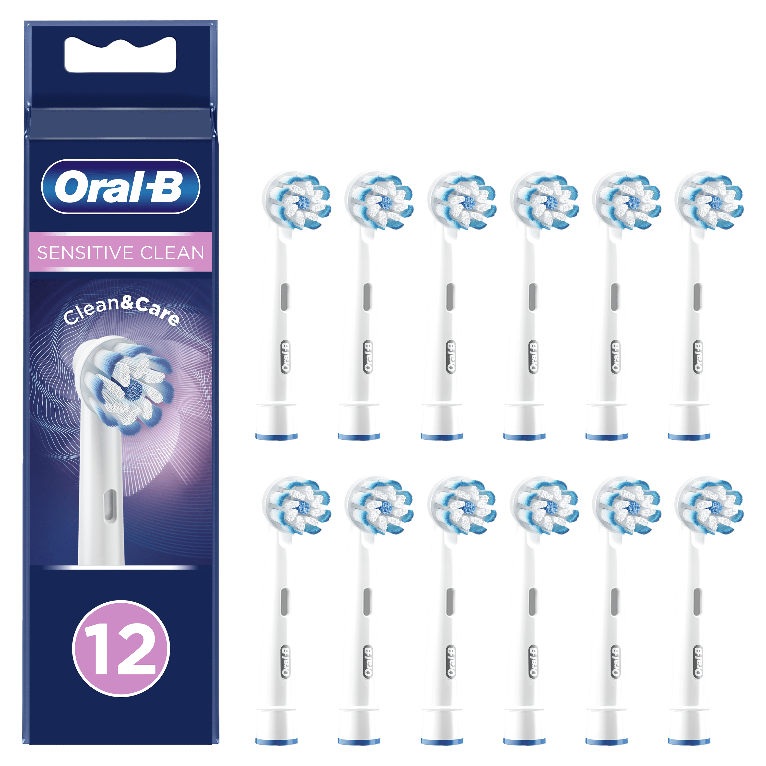 Oral-B Tandbørstehoveder Sensitive Clean & Care - Hvid - 12 stk. El Tandbørste 4210201395300