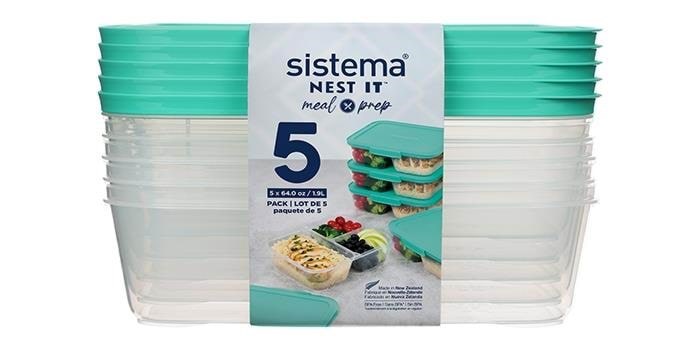 Sistema Meal Prep 5Pack1.9L Køkkentilbehør 59175