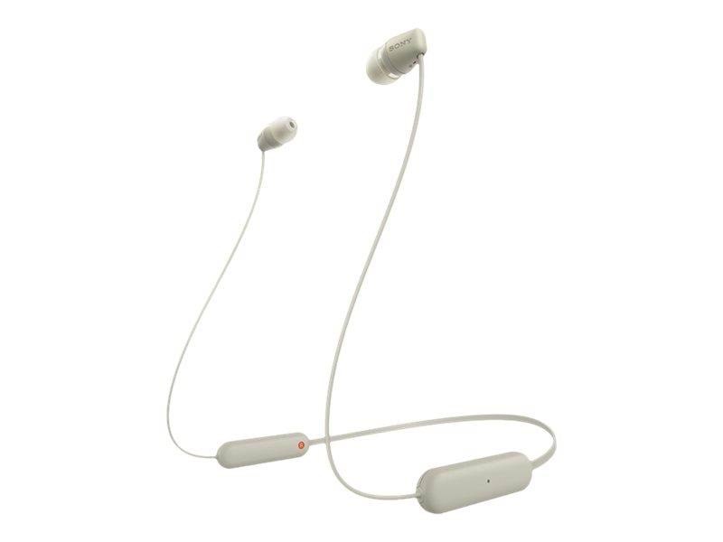 Sony WI-C100 - Wireless In-ear Headphones - Beige Hovedtelefoner Og Headset WIC100C.CE7