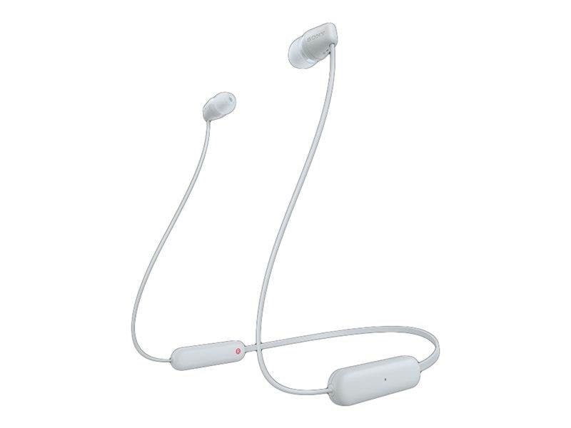 Sony WI-C100 - Wireless In-ear Headphones - White Hovedtelefoner Og Headset Hvid WIC100W.CE7