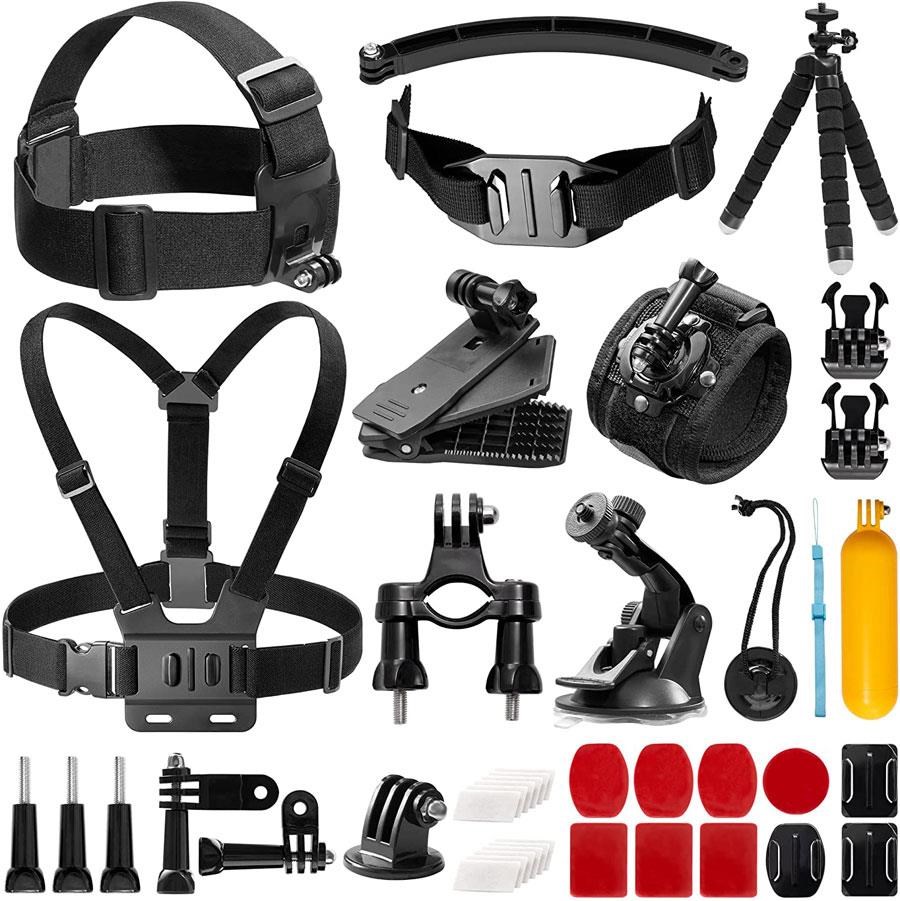 Akaso Action Camera accessories - 14 pieces Gopro Tilbehør SYZ0014-BK
