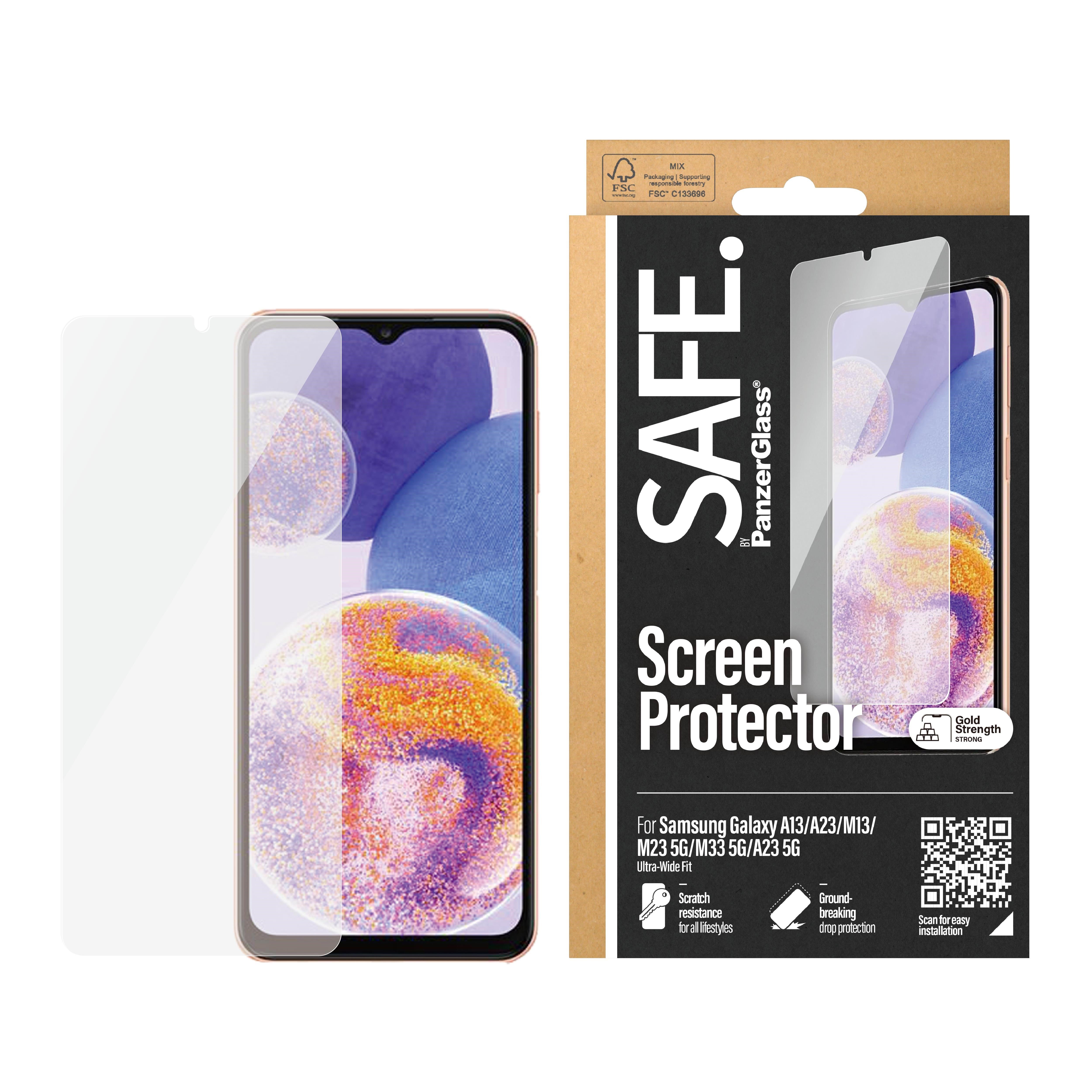 SAFE by PanzerGlass Screen Protector Samsung Galaxy A13 | A23 | M13 | M23 5G | M33 5G | A23 5G