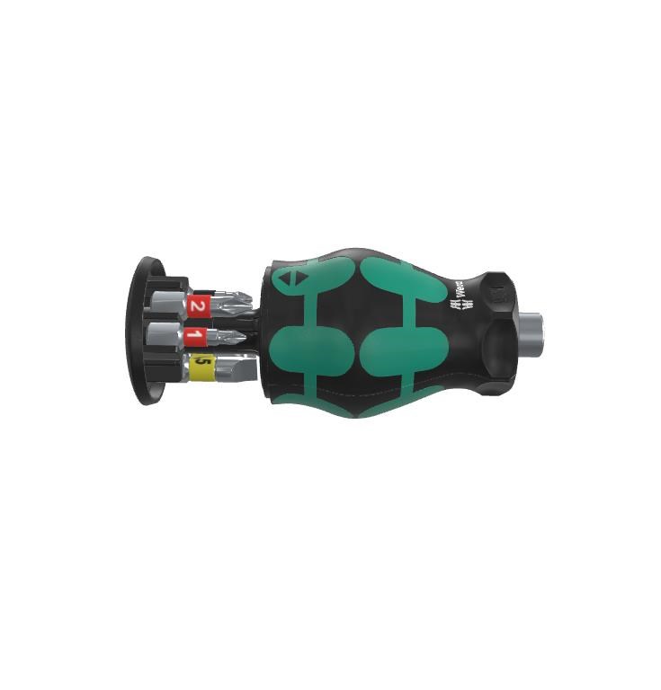 Wera Kraftform Kompakt Stubby magazine 2 6 pieces Værktøj 4013288217776