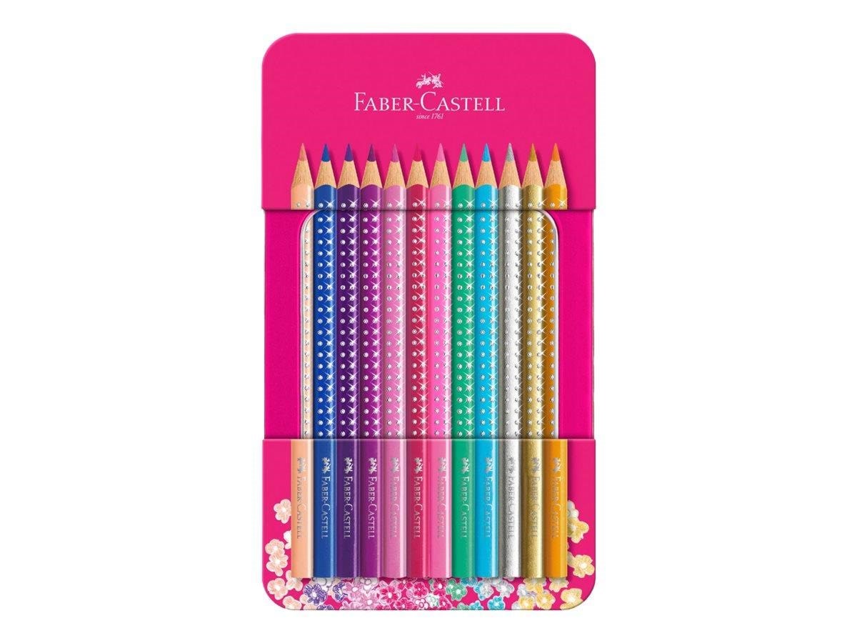 Faber-Castell Sparkle colour pencil.12 pc in tin box Tegneværktøj Farvet blyant 201737