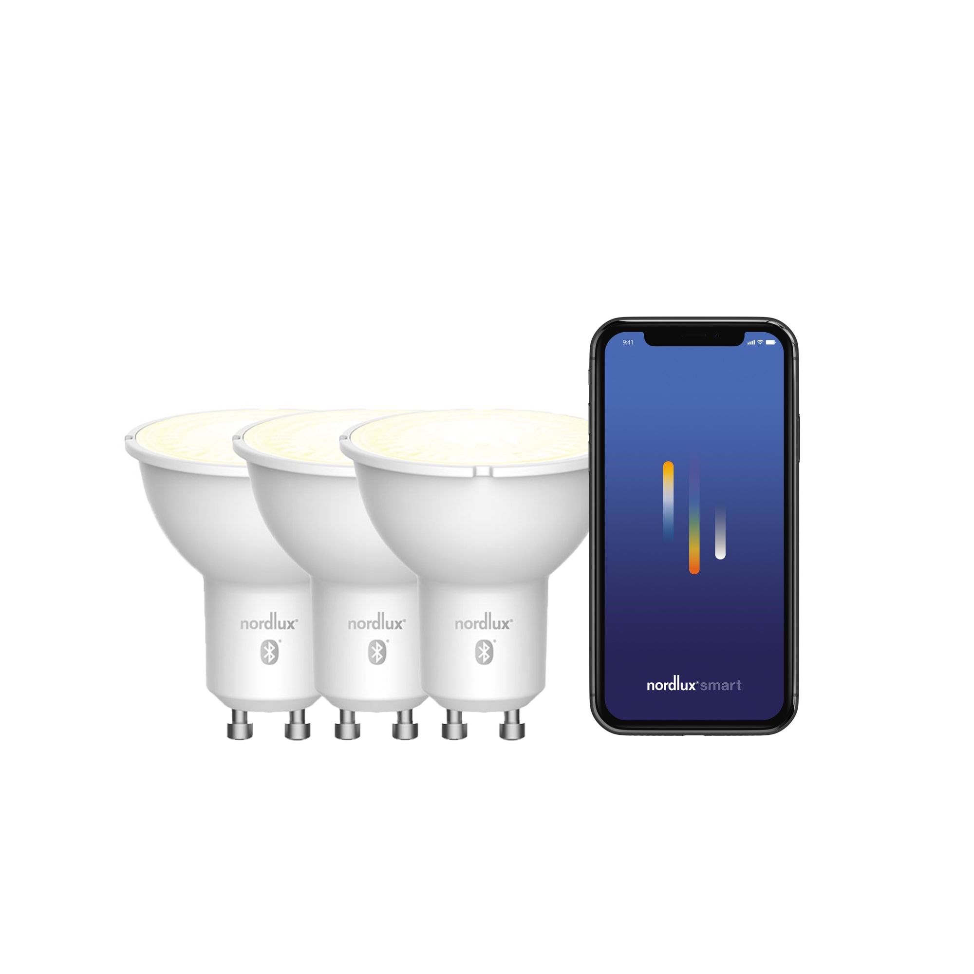 Nordlux Smart GU10 Pære, Klar - 3 pak Smart Home 2270031000